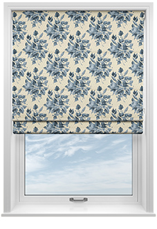 Pensford, Penn Bouquet Raffs Blue - Roman Blind